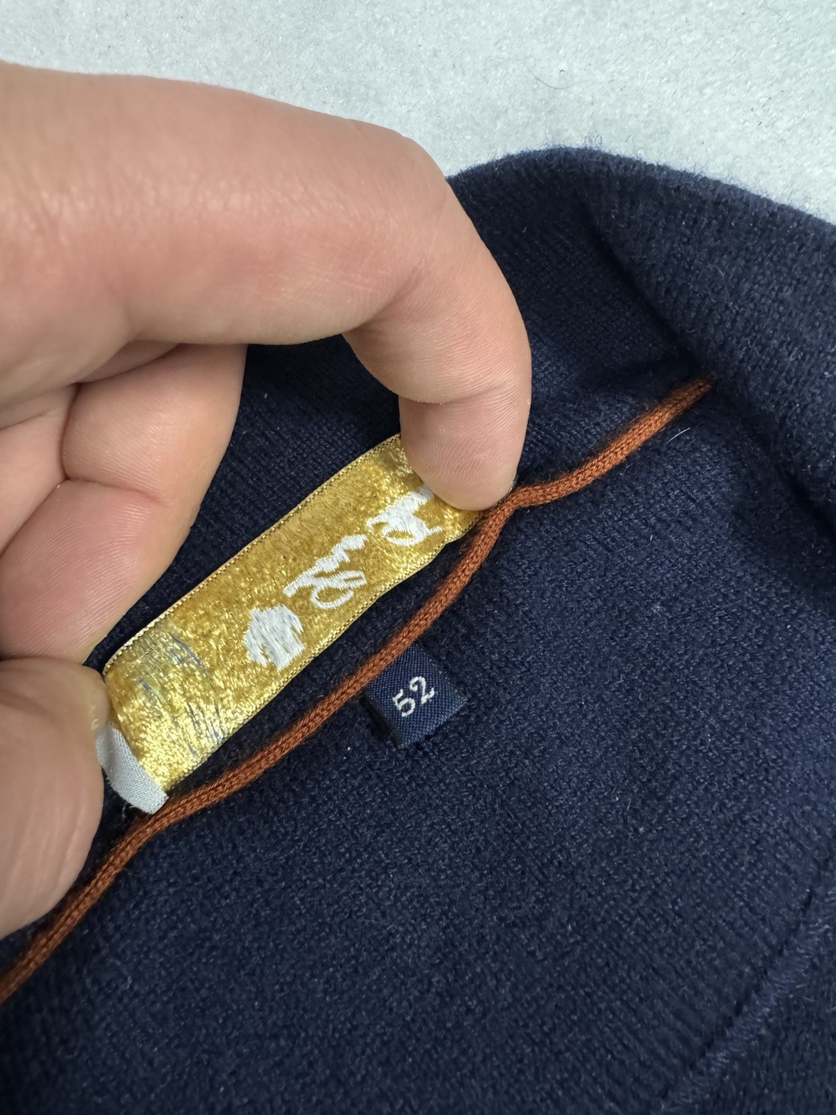 Loro Piana Half Castle Rare Cashmere Club Size L Dark Blue image 4