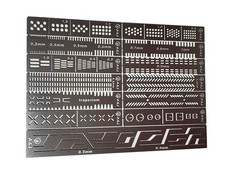 Hobby Model Craft Tool Carving Auxiliary Ruler Stainless Steel Drill Hole Det...