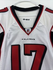 Reebok Atlanta Falcons Godfrey #17 White Game Worn Made in the USA NFL Jersey