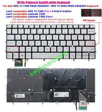 New for Dell XPS 13 7390 P82G,XPS 13 9305 P82G P82G004 Keyboard US Backlit white
