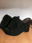 Carlos Santana Genuine Suede High Heel Platform Wedges — photo 4