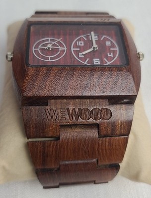 We Wood Jupiter Brown Watch Wooden Extra Link Made In Florence 