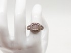 Estate $700 .75ct SI H Natural Diamond CLUSTER HALO Sterling Silver Band Ring — photo 1