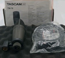 Tascam TM-78 Supercardioid Condenser Microphone Studio XLR w/ Cable Mount Box