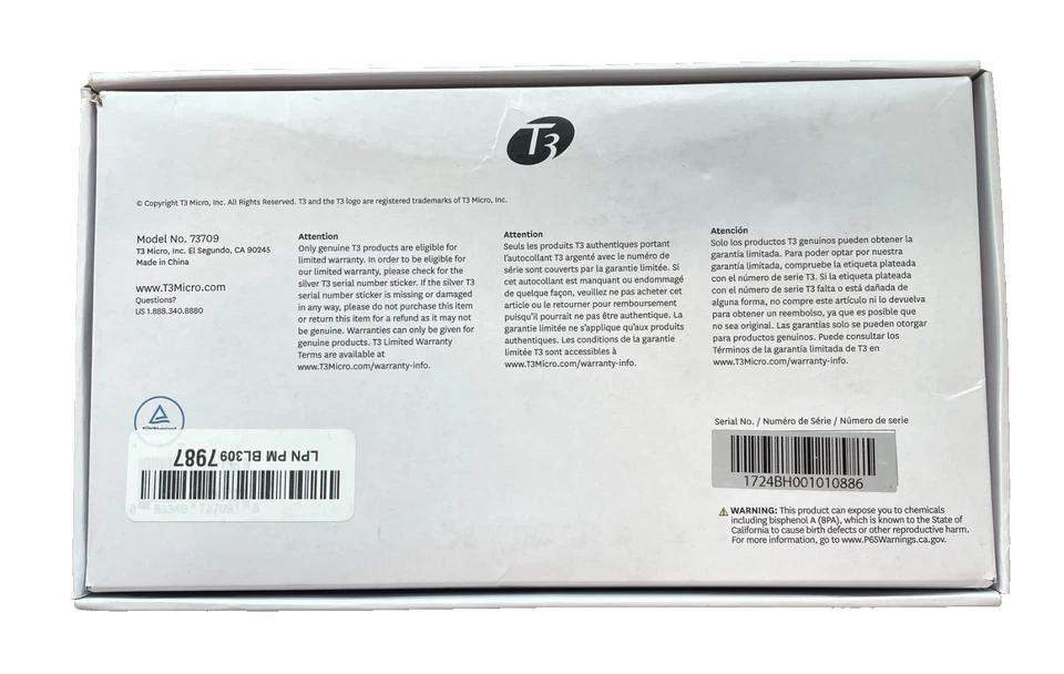 T3 - Volumizing Hot Rollers LUXE, Hair Curler Set, Set of 8-4 XL and 4 L (E515) - Image 4 of 4