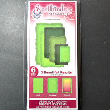Spellbinders Curved Rectangles Nesting Set of 6 New Metal Cutting Die S5-006