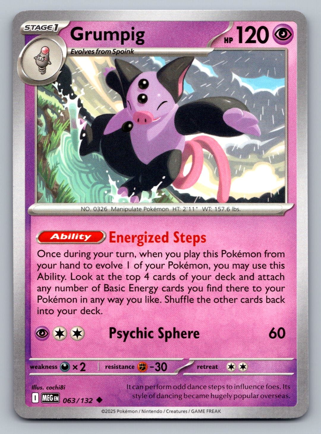 Pokemon TCG ME01: Mega Evolution Grumpig 063/132