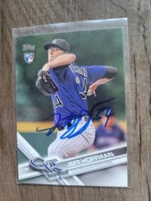 Jeff Hoffman Signed 2017 Topps Series 1 Baseball Card Rockies #335