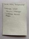 ACEO Original Hello Kitty Telephone Original Cartoon Drawing, Acrylic Marker — photo 2