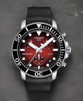 Tissot Seastar Red Gradient Dial Watch - T120.417.17.421.00