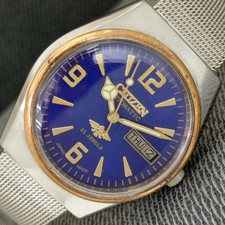 VINTAGE CITIZEN AUTOMATIC 8200 JAPAN MENS BLUE COLOR DIAL WATCH a2348-U
