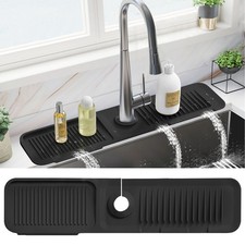 24 Inch Faucet Mat for Kitchen Sink Splash Guard Behind Faucet, Sink Protecto...