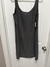 NWT Bebe Black Glitter Tank Mini Dress Stretch Women’s Plus 1X (25-2)