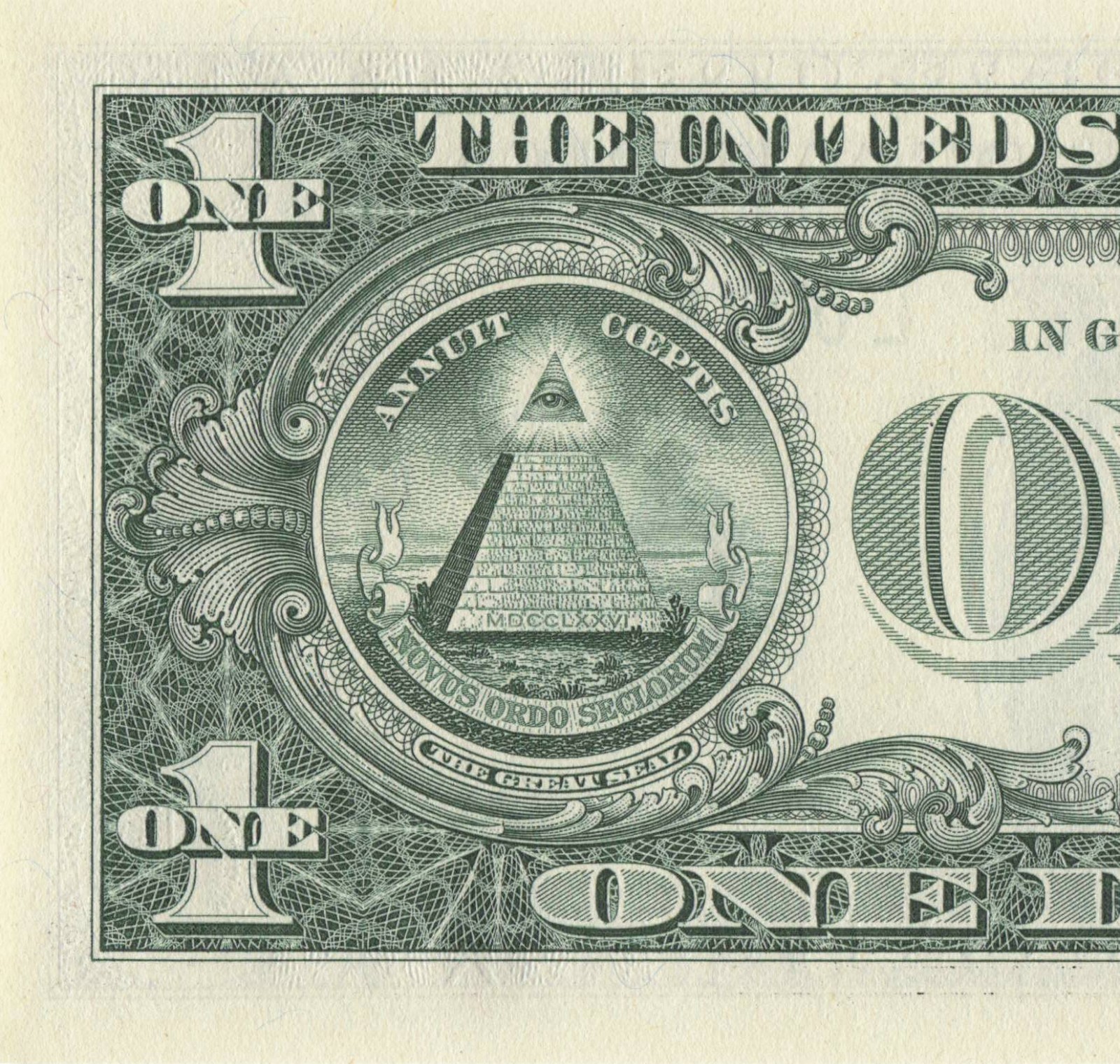 4 in a Row 7s Center Position Fancy Serial Number $1 Dollar Bill ...