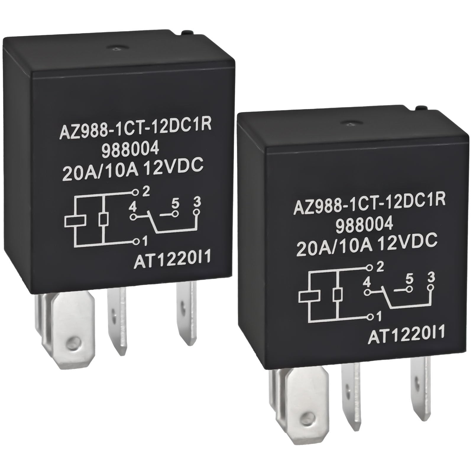 (Pack of 2) Fuel Pump Relay Replace Part for 4671168E 72472M - 12VDC, 20/10A,...