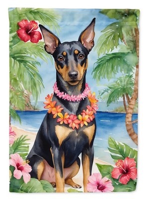 Caroline's Treasures Manchester Terrier Luau Garden Flag DAC6474GF