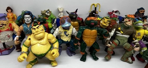 (25)Vintage TMNT Playmates Teenage Mutant Ninja Turtles Figures Lot