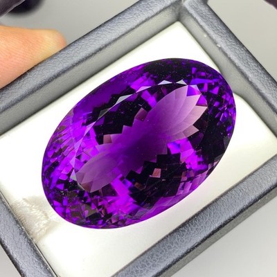 83 CT Deep Purple 100% Natural Purple Amethyst Loose Gemstone Oval Cut