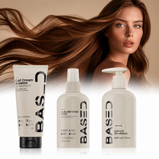 BASED Curl Cream & Leave In Conditioner 200ml Anti Frizz Hydrating Hair Care