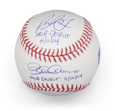Paul Skenes and Dylan Crews Signed Baseball with Multiple Debut Inscs - LE 10