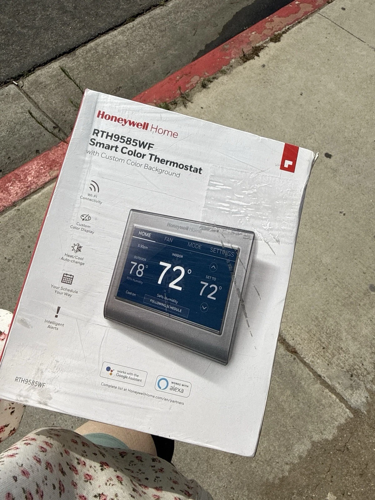 Honeywell Home RTH9585WF1004 Wi-Fi Smart Thermostat - Silver