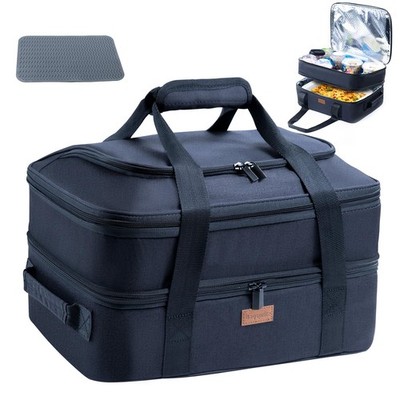 Expandable Insulated Casserole Carrier for Hot or Cold Food, Casserole Dish C...