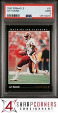 1993 PINNACLE #81 ART MONK REDSKINS HOF POP 3 PSA 9