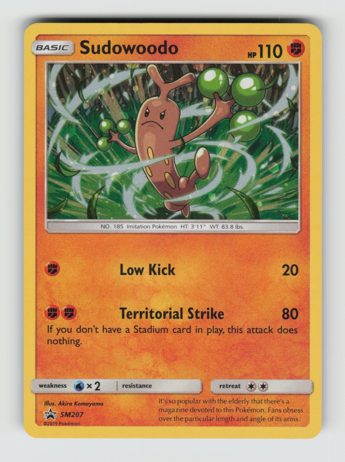 Sun & Moon Promo SM207 Sudowoodo - Holo Promo * SWIRL *