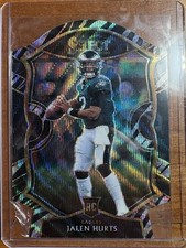  Jalen Hurts 2020 Select Prizm Zebra Holo Die Cut Concourse Level Rc 50