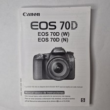 Canon EOS 70D (W) (N) Basico Instrucciones (Spanish)