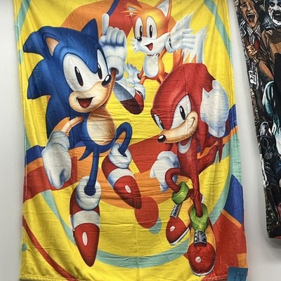 NEW! Sonic the Hedgehog 40'' x 50'' Soft Fleece Blanket, Sonic, Knuckles and Tails