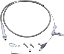 TH-350 Kickdown Cable Stainless Steel Braided Kickdown Cable for 350 Turbo Tr...