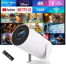 Home Cinema Projector: HY300 PRO 4K,  2GB of RAM, Android 13, 4000 lumens