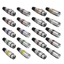EBXYA XLR Connector, 3 Pins Male and Female 10 female 10 male, Multicolor