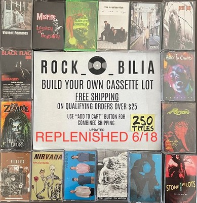 $1 & UP PUNK ALT GRUNGE BUILD YOUR CASSETTE LOT FREE SHIP ORDERS OVER $25