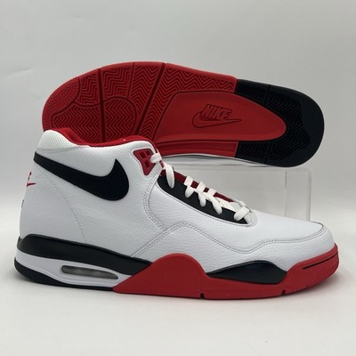 Mens Size 15 Nike Flight Legacy White Red Black Sneakers BQ4212 100