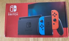 Nintendo Switch Neon Red/Blue with 128GB Memory Card and controller bundle 