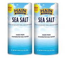 Hain Pure Foods Sea Salt, 21 Ounces 2-PACK 