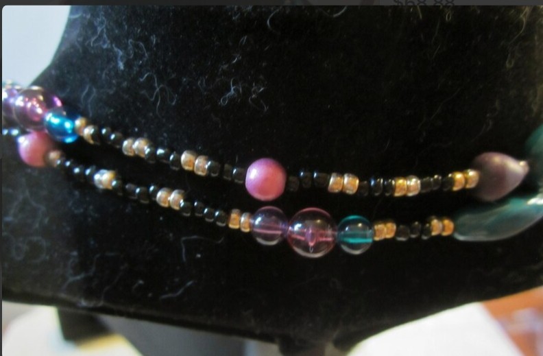 long multi colored beaded necklace - image 2