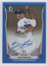 2014 Bowman Chrome Prospect Blue Refractor 22/150 Yimi Garcia #BCAP-YG Auto 1b8