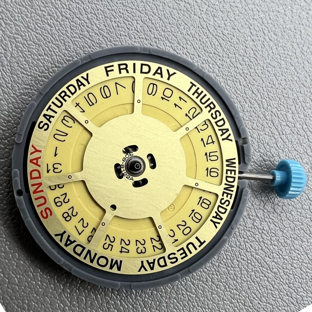 Ultrathin Japan Miyota 6M55 Quartz Watch Movement Yellow Disk 3