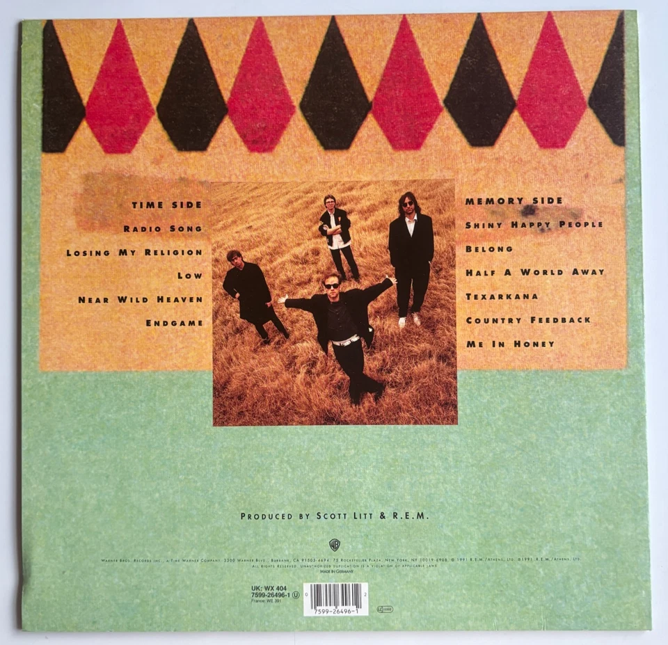R.E.M. OUT OF TIME  1991 Germany 759926496 Alsdorf WX 404 | sehr gut (L1439) - Bild 2 von 4