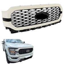Black and White Front Bumper Grille Upper Mesh Replacement for F150 2021-2023