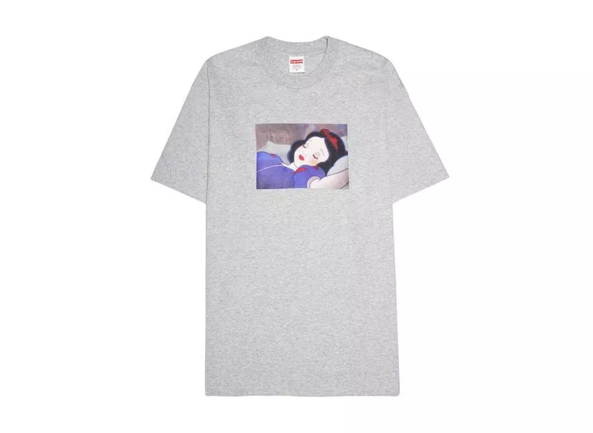 Tee shirt Supreme blanc neige gris bruyère