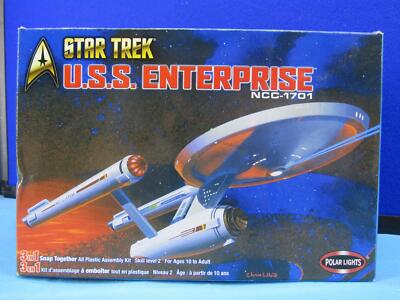 NEW POLAR LIGHT STAR TREK USS ENTERPRISE NCC-1701 1/1000 SCALE 3 in 1 MODEL KIT