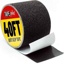 Anti Slip Tape For Stairs Black 4" x 40 Feet Wide Tread Waterproof Grip Tape