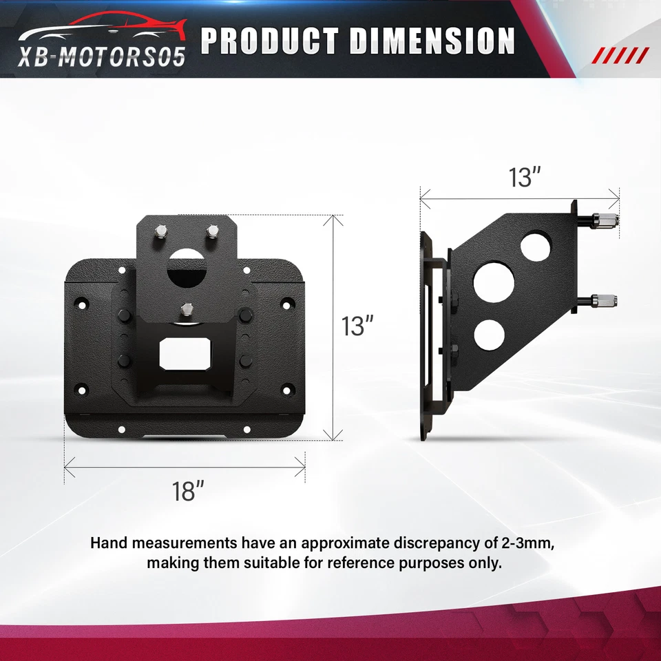 For 2007-2018 Jeep Wrangler JK JKU Unlimited Spare Tire Carrier Adjustable  - Image 3 of 4