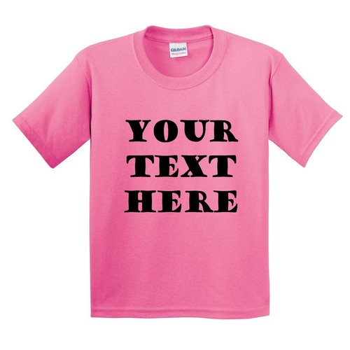 YOUTH KIDS PERSONALIZED CUSTOM PRINT YOUR OWN TEXT ON A T-SHIRT CUSTOMIZED TEE - Picture 7 of 18