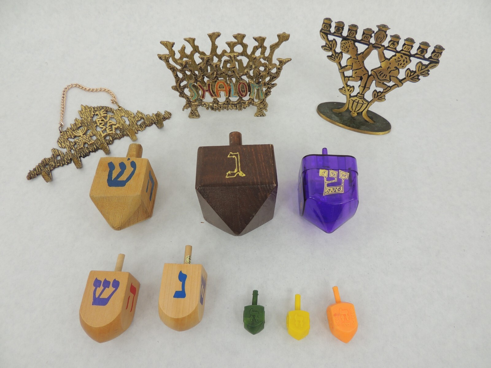 VINTAGE JUDICA DREIDELS, SHALOM, MENORA eBay
