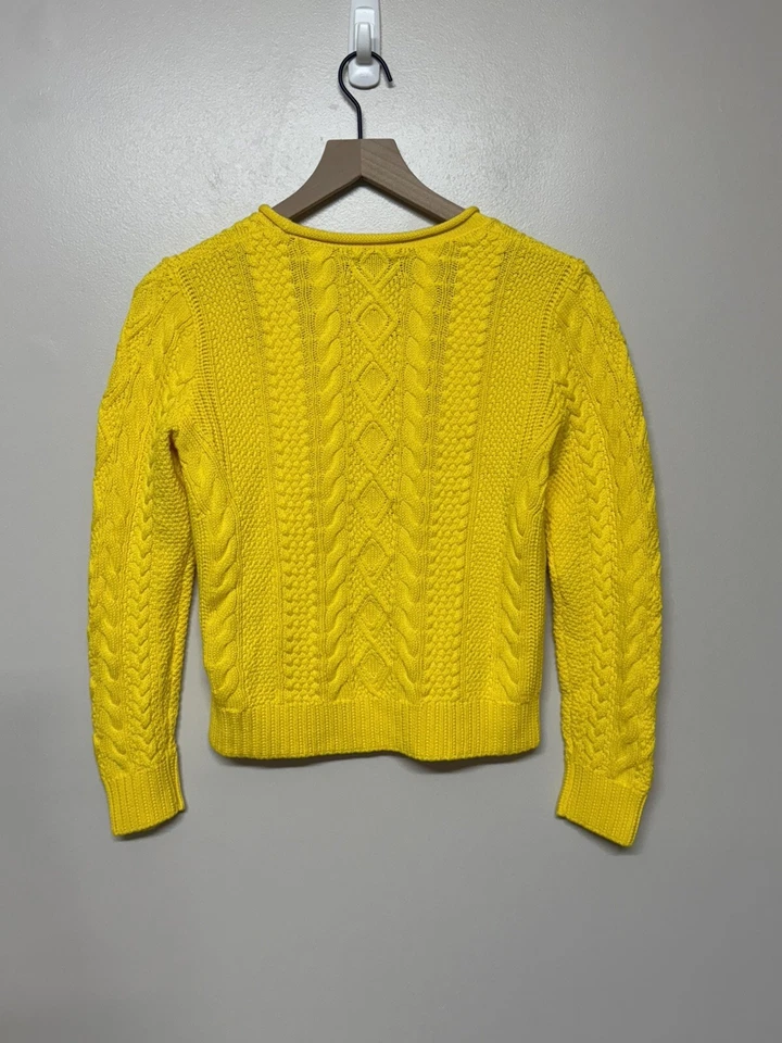NUEVO con etiquetas Polo Ralph Lauren Aran tejido algodón suéter talla L 12-14 niñas grandes Foto 4 de 4
